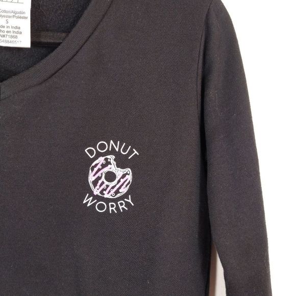 Donut Worry by Freeze woman's fun sweatshirt S - Picture 1 of 4